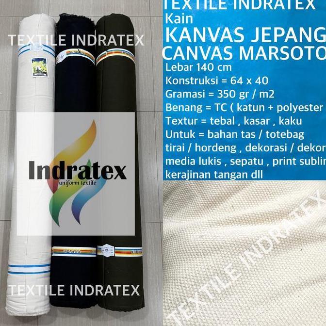 ( per 1 roll ) kain KANVAS JEPANG CANVAS TEBAL MARSOTO lebar 140 cm isi 40 meter bahan alas karpet c