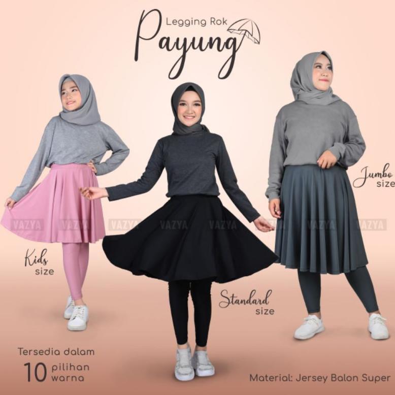 KUALITAS SUPER Leging Rok Swing Olahraga /Legging / Leging Rok Payung Jumbo