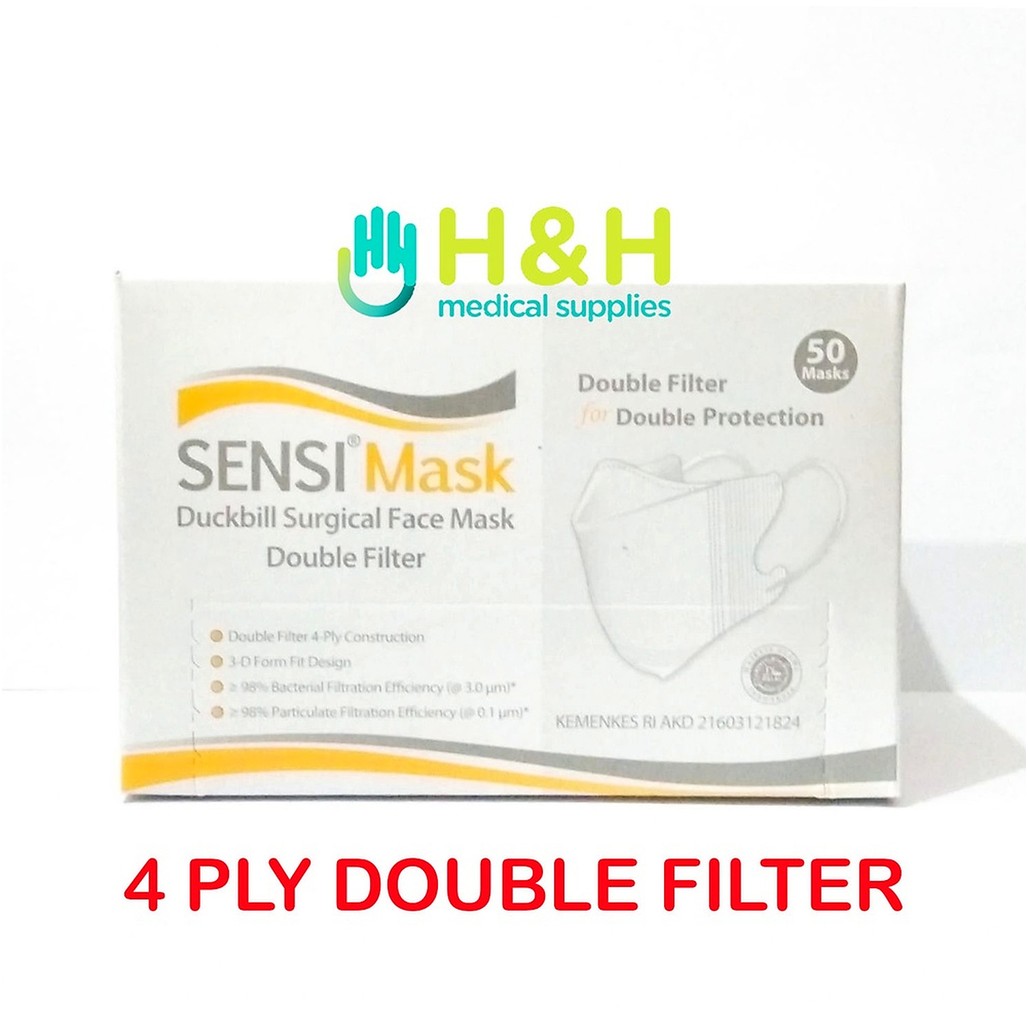 Masker Sensi Duckbill isi 50 PCS / Masker Duckbill Sensi Mask / Sensi Mask / Sensi Duckbill Mask Mas