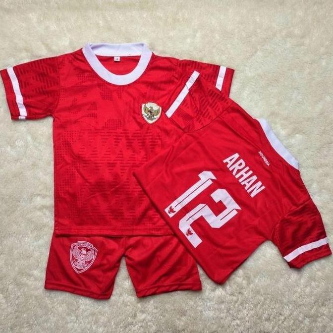 DI99 - SETELAN BAJU BOLA JERSEY TIMNAS INDONESIA HOME MERAH ANAK KIDS 2024 2025