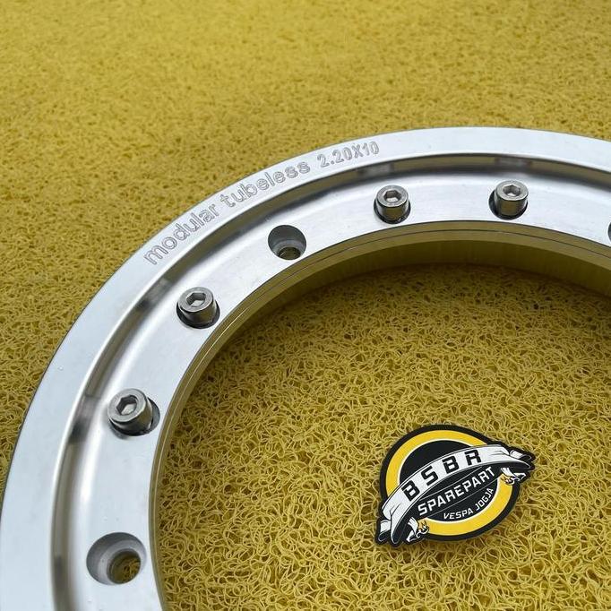 Velg Vespa Tubeless Ring 10 CNC model MODULAR Polish GScooter