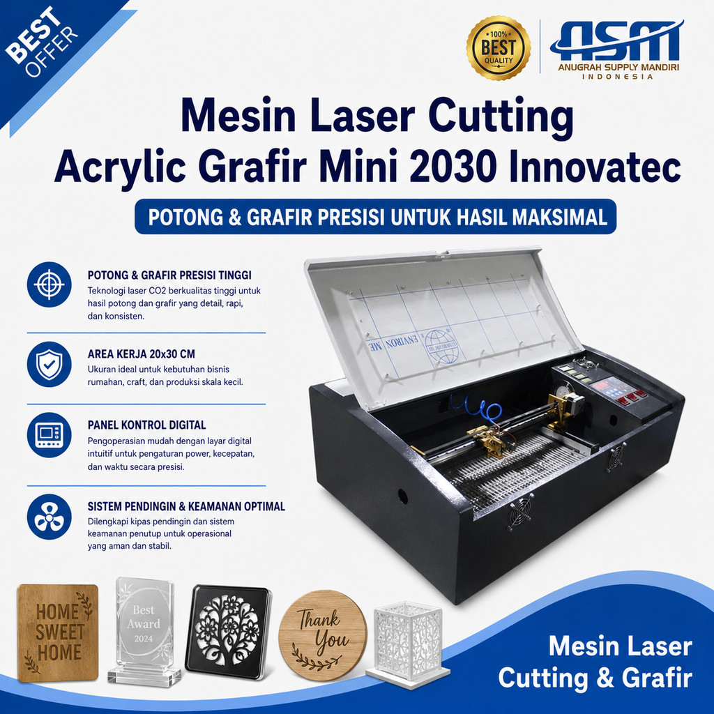 Mesin Laser Cutting Acrylic Grafir Mini 2030 Innovatec