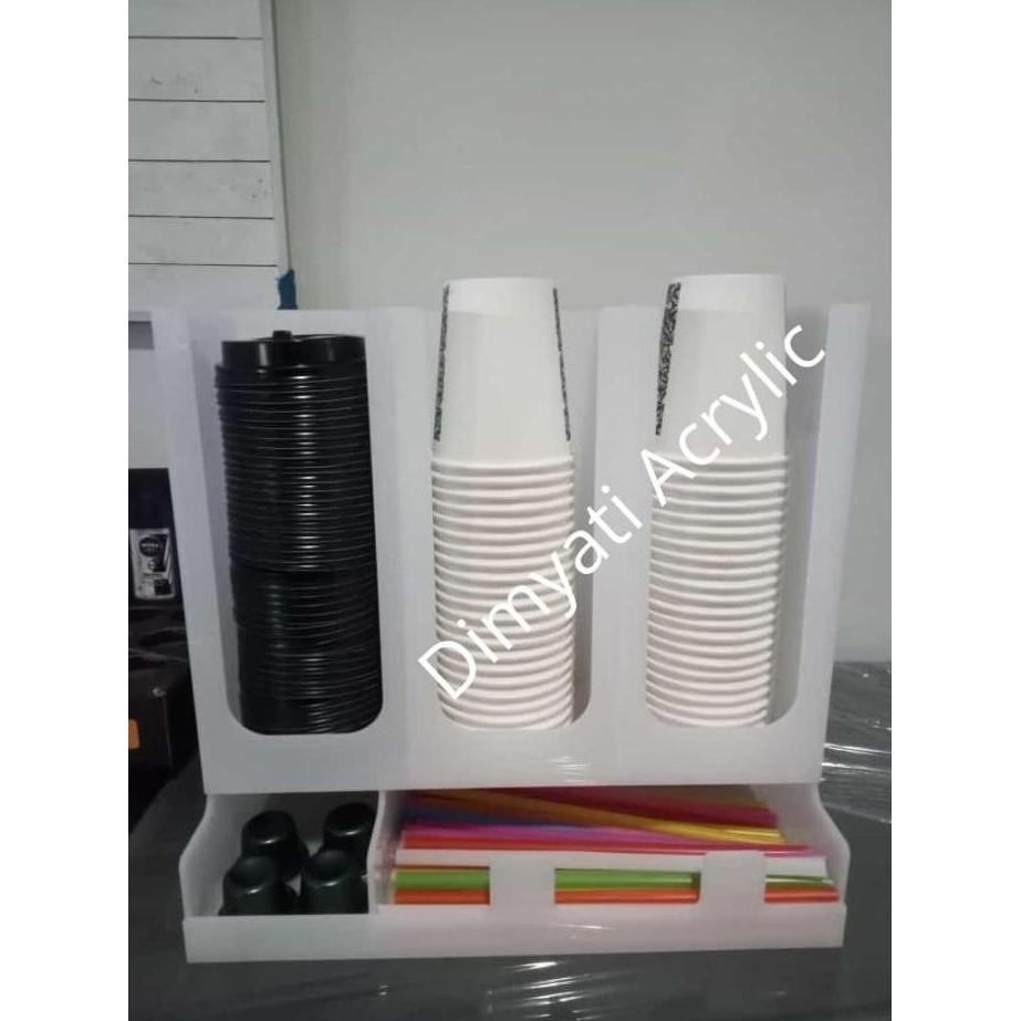 CUSTOM ACRYLIC CUP HOLDER / TEMPAT PENYIMPANAN CUP HOLDER / KOPI