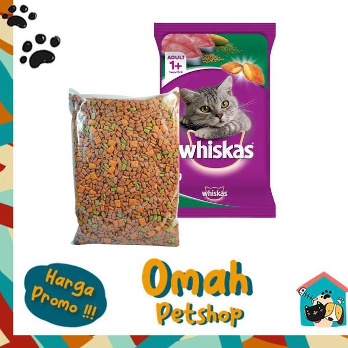 Best Seller MAKANAN KUCING WHISKAS 1kg 1 kg REPACK TUNA CAT DRY FOOD Berkualitas 100% original