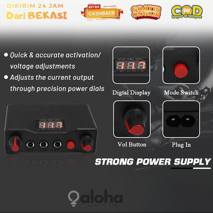 ALHM - Tattoo Power Supply 0-18v Adjustable Power Supply Mesin Tattoo (Hanya Power Supply)