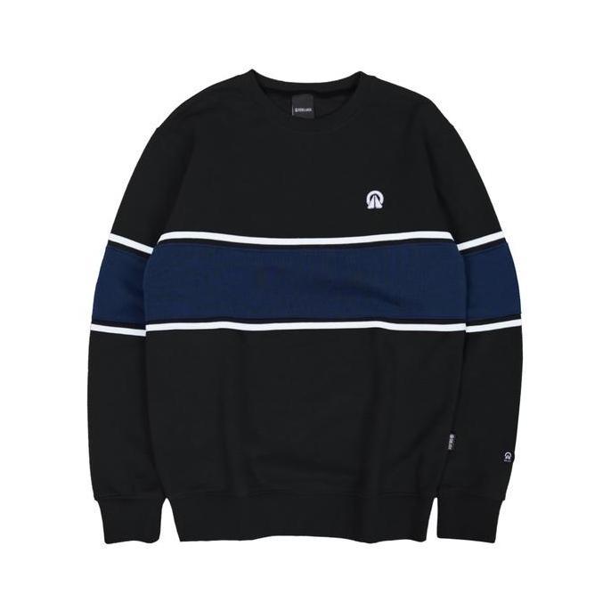 Dobujack Sweater Narrow Black Navy Crewneck