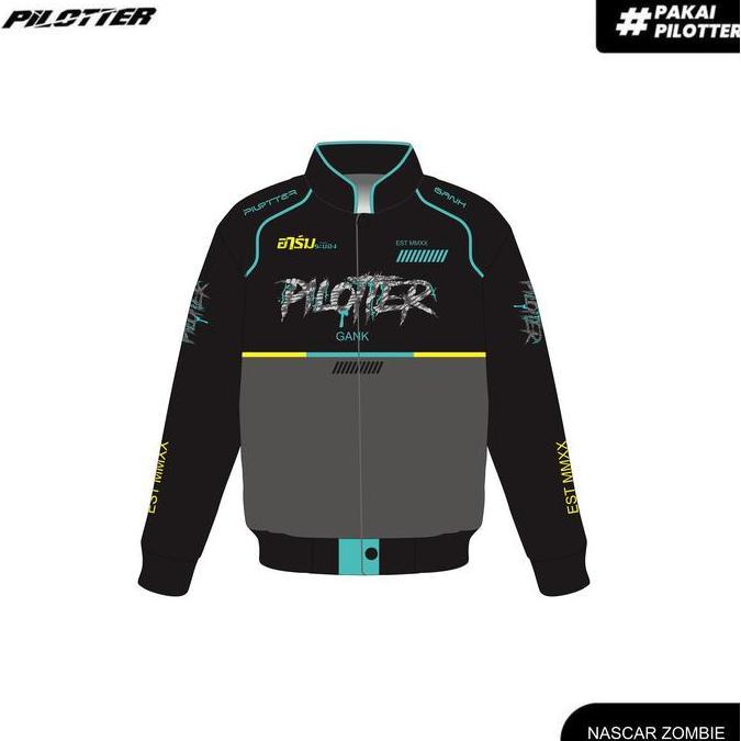 JAKET NASCAR ZOMBIE HITAM PILOTTER - PLTR-071