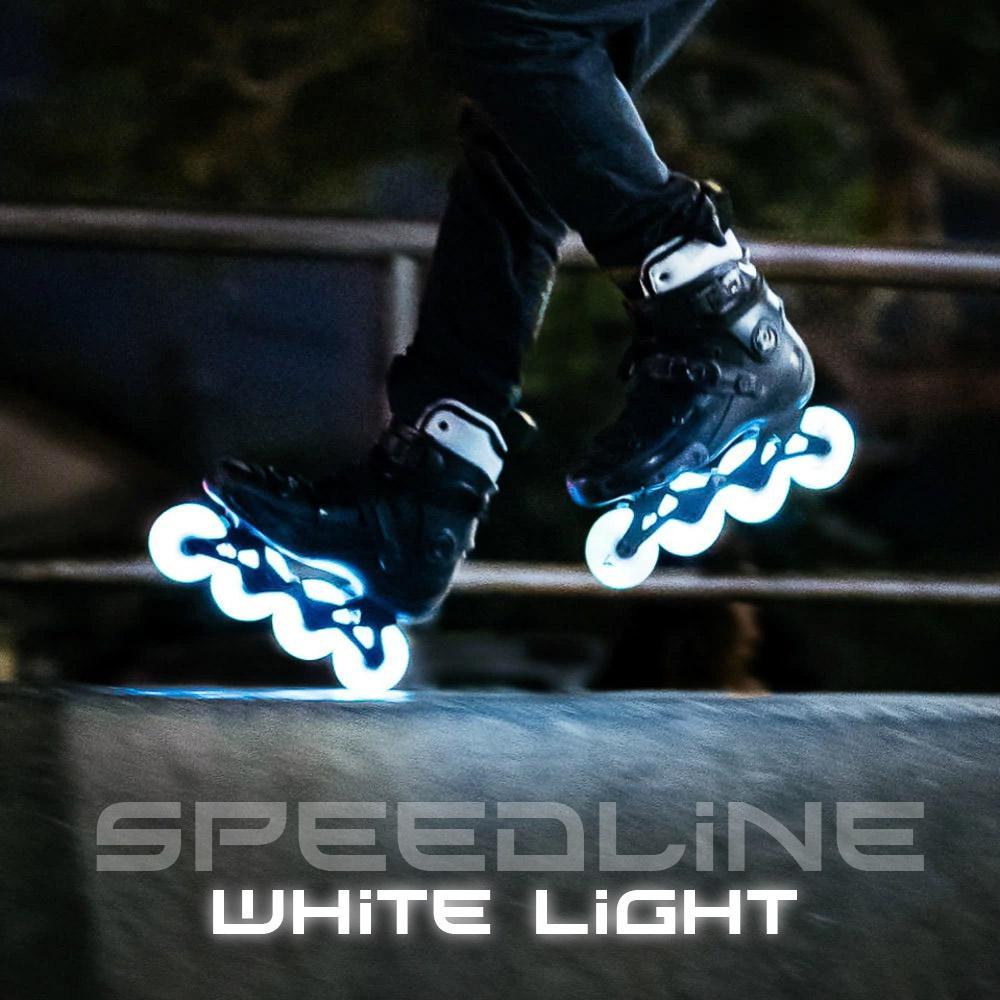 Luminous Wheel Inline Skate Speedline Ban Sepatu Roda Karet Nyala Led 76Mm 85A