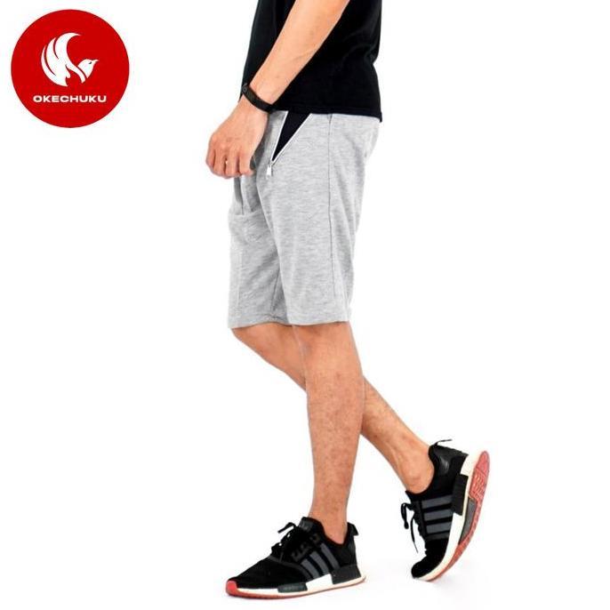 Joger Pants Pria Jogger Sweatpants Celana Sedengkul JACQUE Abu Grey