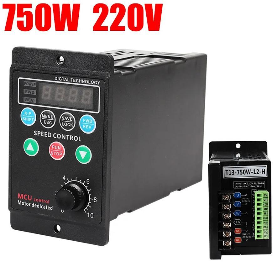 Motor Driver Frequency Converter VFD Input 1 Phase Output 3 Phase 220V 750W
