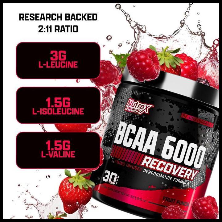 Best Seller Nutrex Usa Bcaa 6000 Recovery 30 Servings Muscle Recovery Eaa Amino Acid