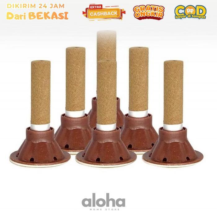 ALHM - Moxa Stick Set Moksa Asap Moxibustion Moxa Batang Moksa Tanpa Asap Moksa Tempel (Dudukan + Is
