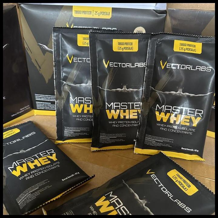 Promo Vectorlabs Master Whey 14 Sachet Susu Fitness Suplemen Gym Protein