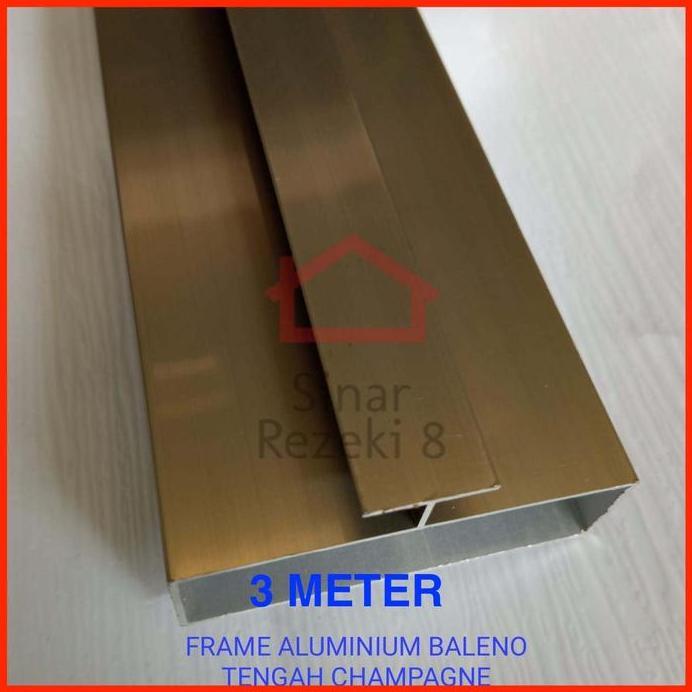Frame Aluminium Tengah Champagne Profil Lis List Frame Alumunium FT 45
