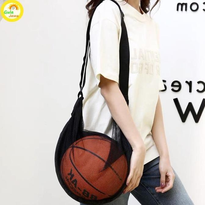 QUANXI Tas Selempang Bola Basket & Futsal Tas Serut Olahraga Kapasitas Besar Tas Penyimpanan Perleng