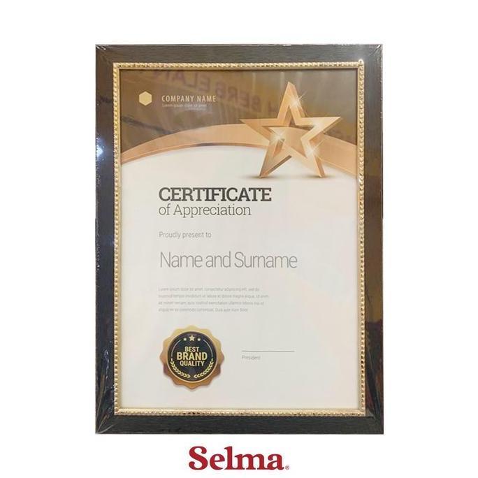 Selma Denver Bingkai Foto Plastik A4 - Hitam Photo Frame Pigura Poto Frame Gambar Bingkai Hias