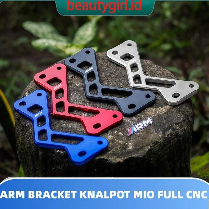 CORELA ARM BRACKET KNALPOT MIO FULL CNC Breket knalpot mio karbu model standart / pangkom knalpot mi