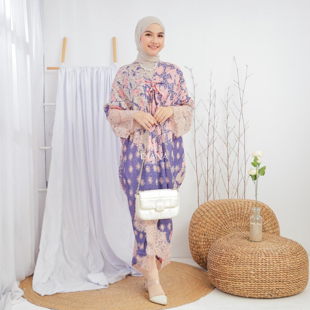 new diana batik - kaftan viscose lace | kaftan batik viscose | kaftan lebaran
