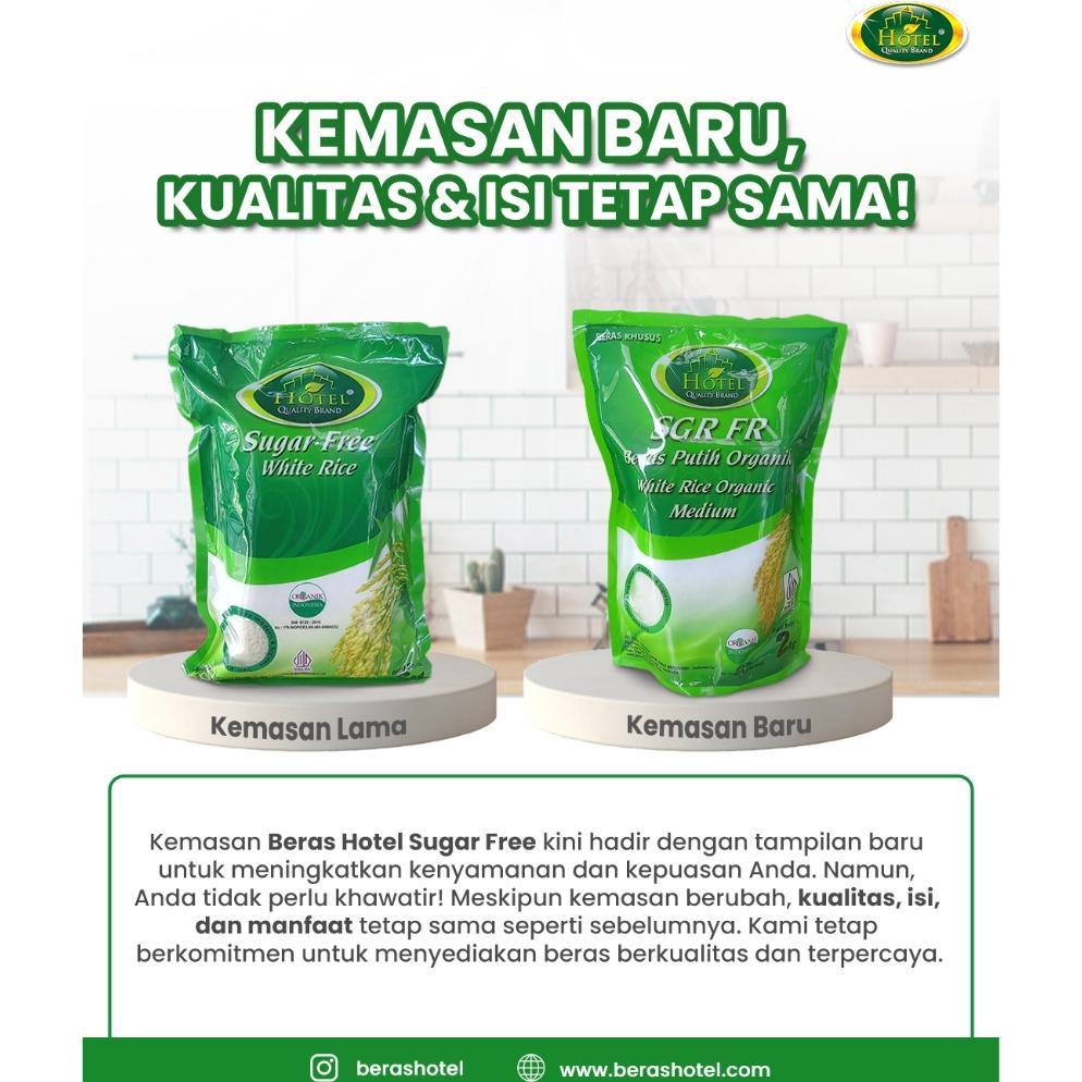 Terlarisstok Beras Diabetes Organik 2 Kg -  Beras Diabetes Low Gi White Rice -  Beras Organik Hotel 