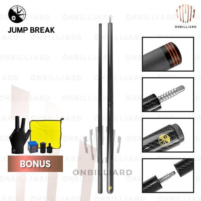 COMPAS Jump Break Carbon Fiber Cue Stick Billiard JumpBreak Cues