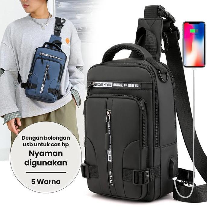 Borsa- Freeknht Tas Selempang Pria Sling Bag Cowok Casual Itsbag Ts713