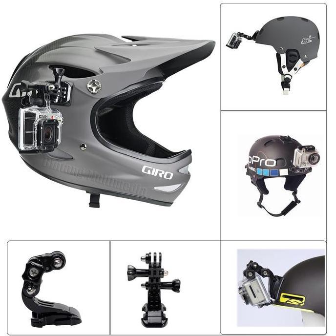 Focus- Helmet Chin Mount Helm Bike Motovlog Mounting Compatible For Gopro Xiaomi Yi Brica