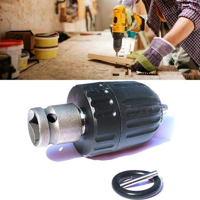Promo Set 5 Pcs Kepala Chuck Bor Manual 13mm - Adaptor Converter Mesin Bor Listrik Tangan Universal 