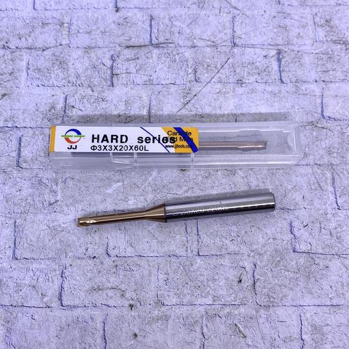 ENDMILL 3 MM LONGNECK HRC60 CARBIDE MERK JJ TOOL KOREA BARU..ENDMILL 3MM TERBARU