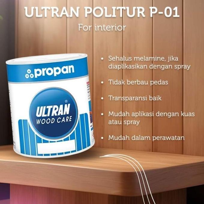 P01 P-01 Clear Doff Propan Ultran Politur Cat kayu