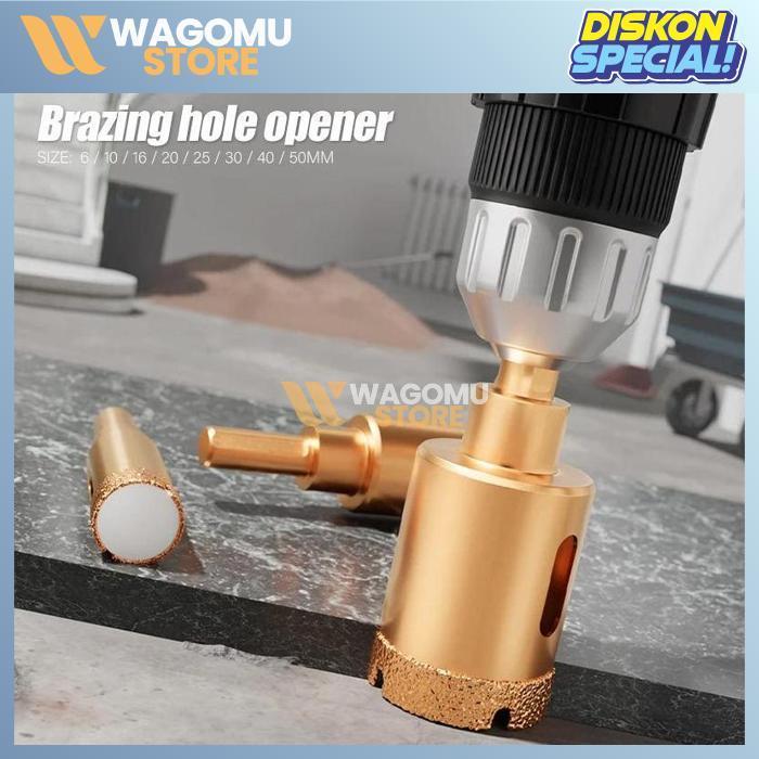 WAGOMU Mata Bor Diamond Anti Slip - Untuk Keramik, Kaca, Granit & Marmer - Set Bor Listrik Professio
