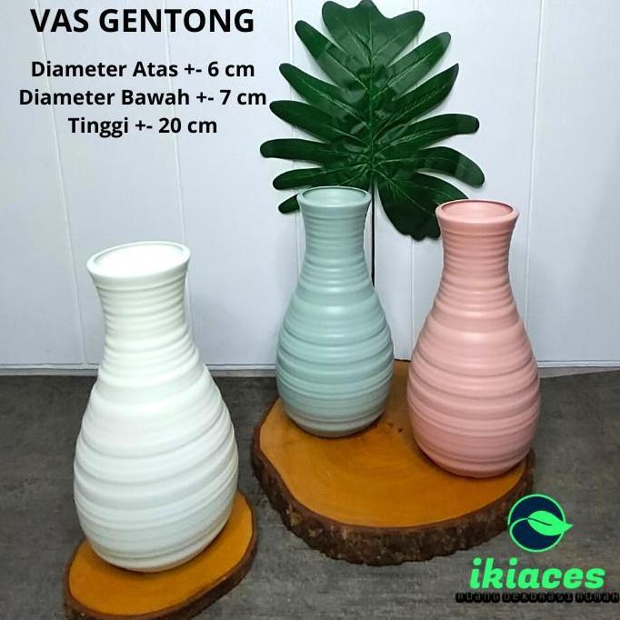 Decorao - Vas Bunga Plastik Minimalis Pot Bunga Elegan Motif Unik Dekorasi Rumah