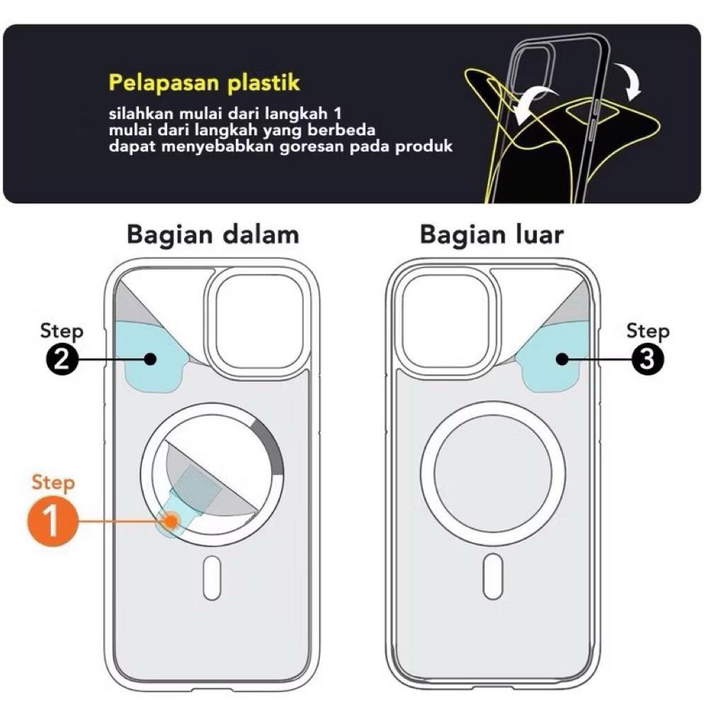 PROMO TERBARU MAGSAFE CASE CLEAR ANTICRACK IPHONE 11/12/13/14/15/16/17 AIR/MINI/PRO/PROMAX/PLUS