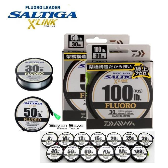 Daiwa Saltiga X-Link Xlink Fluorocarbon FC Leader Line Senar Pancing