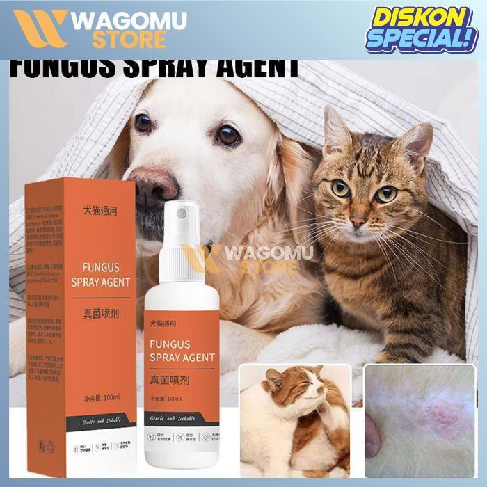 WAGOMU Semprot Anti Kutu Tungau Jamur Kucing Anjing Pet Skin Spray Obat Gatal Eksim Koreng Luka Boro