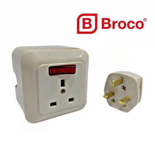 Stop Kontak AC dan Steker AC BROCO /Colokan AC OB Outbow set Gracio BROCO SNI Kotak Saklar