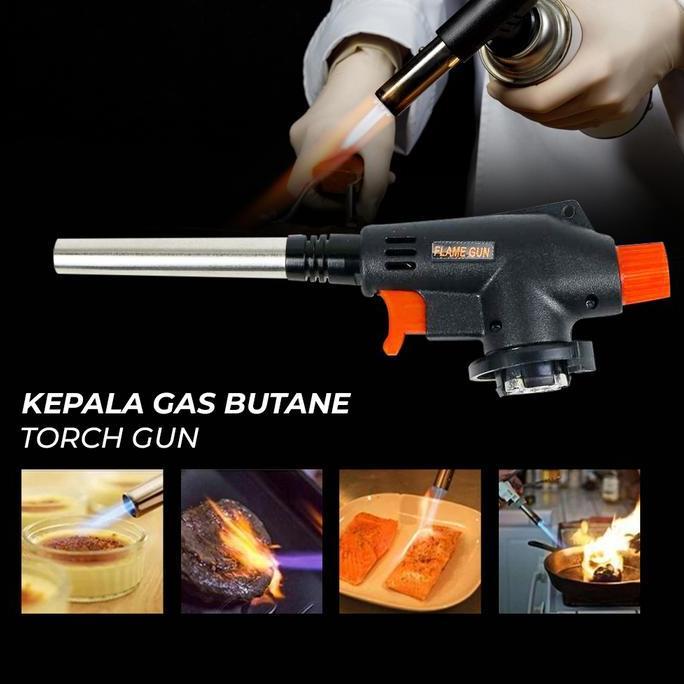CYCLONE KEPALA GAS BUTANE CYCLONE FLAME TORCH JET FIRE GUN - 930-BLACK READY STOCK