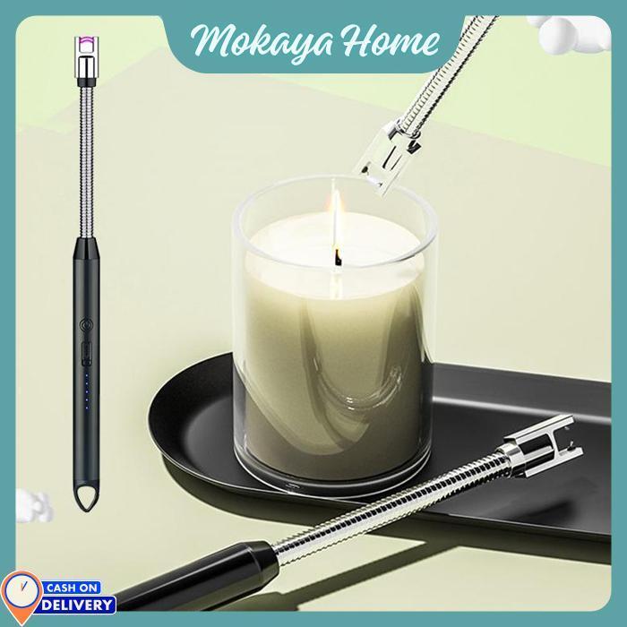 Mokaya Home - Pemantik Elektrik Korek Api Kompor Gas Elektrik USB Korek Api Electric Bara Windproof