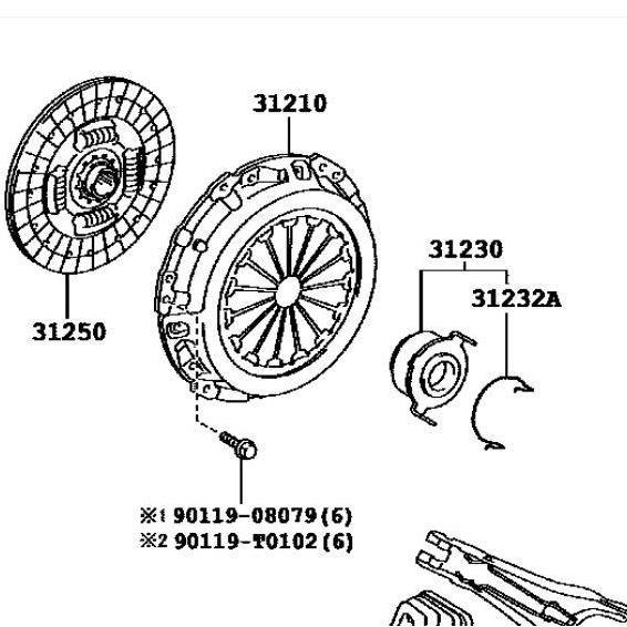 kopling set Toyota Etios mesin 3NR 2013-2017 31210-0D140 31250-0D151 31230-52052