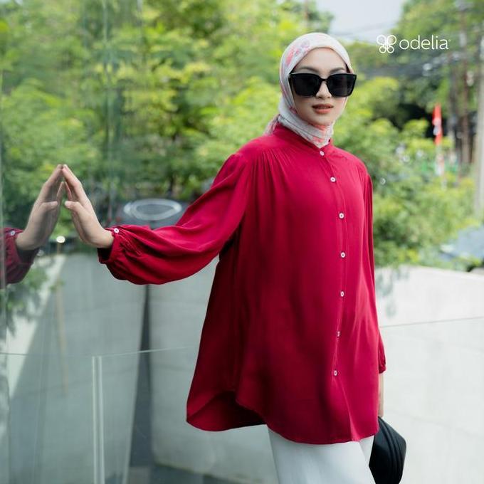 Odelia - Halwey Shirt | Kemeja Rayon | Blouse Wanita