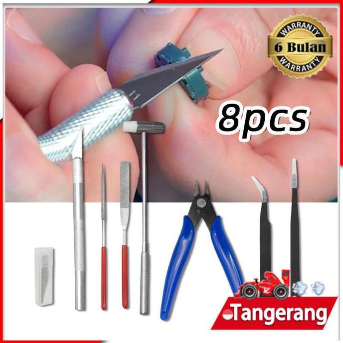 SAMRUAY 8 In 1 Alat Gundam / Gundam Tools Rakit Gunpla Tool Kit Set / Tools Set Gundam Gunpla