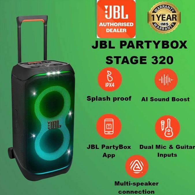 JBL PartyBox Stage 320 Portable party speaker with powerful JBL Pro Sound