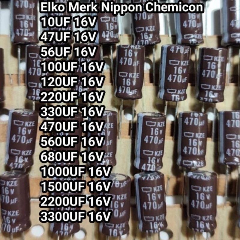 Elko Elco 16V 10Uf 47Uf 56Uf 100Uf 120Uf 220Uf 330Uf 470Uf 560Uf 680Uf 1000Uf 1500Uf 2200Uf 3300Uf K