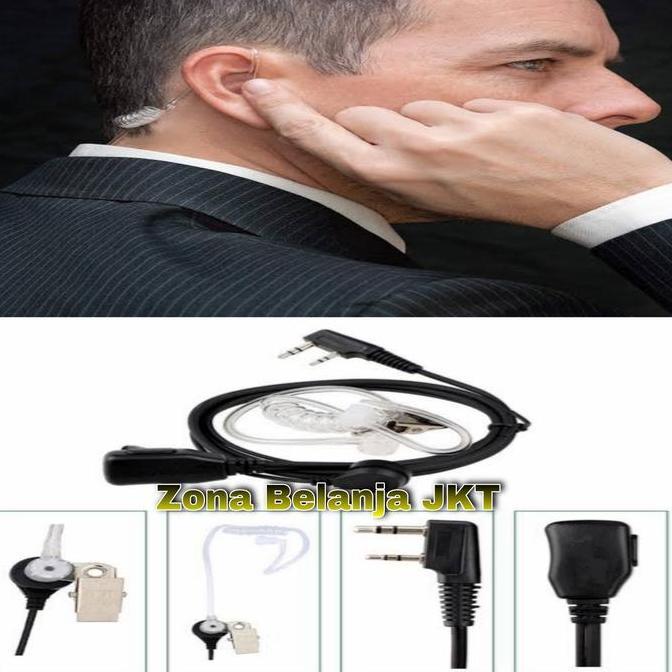 HEADSET EARPHONE WALKIE TALKIE HT FBI PASPAMPRES POLISI MILITER