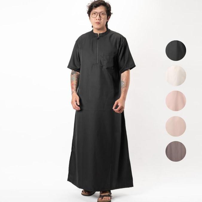 Jane Frey Clothing Jubah Slimfit Dewasa Pria Lengan Pendek M-XXL 8229 PJ
