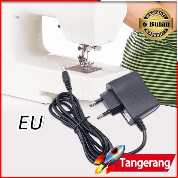 COCHONS Adaptor Kabel Listrik Mesin Jahit Mini Sewing Portable 12V 2A AC DC
