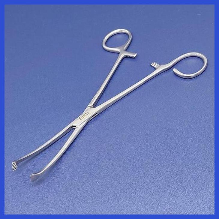 (LAB) ALAT MEDIS WHITE TONSIL GRASPING FORCEP 18CM - SPITZ KESEHATAN RUMAH SAKIT HOSPITAL GOOD QUALI