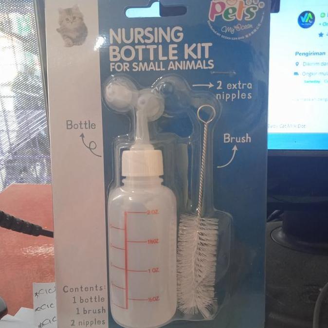 Mew- Dot Bayi Kucing/Anjing Nursing Bottle Kit Dot Susu Baby Cat Milk Dot
