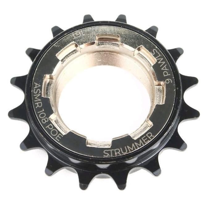 Freewheel Gir Gear Kriwil Strummer Asmr 108 Poe 9 Pawl 16T 1 Speed Black Chrome Jangkrik Untuk Fixie