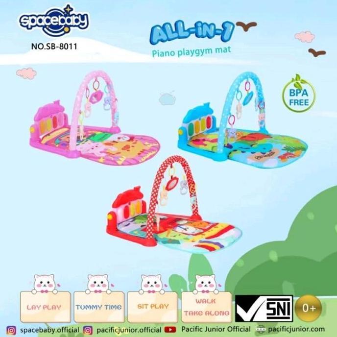Spacebaby SB-8011 Baby Piano Playgym SB8011 SB 8011 Alas Matras Mainan Bayi