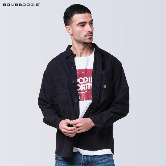 Bombboogie Jaket Pria Clayton Black Regular 34173B5BK